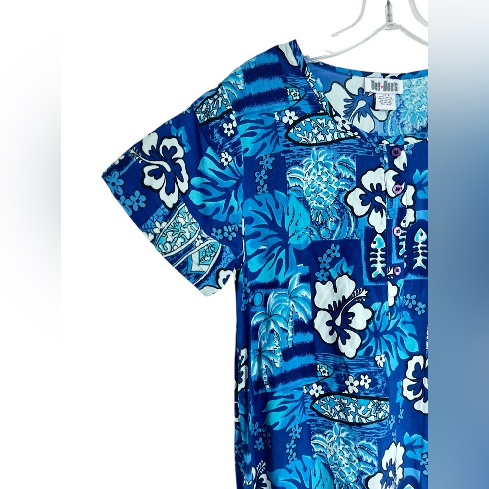 Dee Dee’s Hawaiian Dress Mumu Housedress Small Vi… - image 4